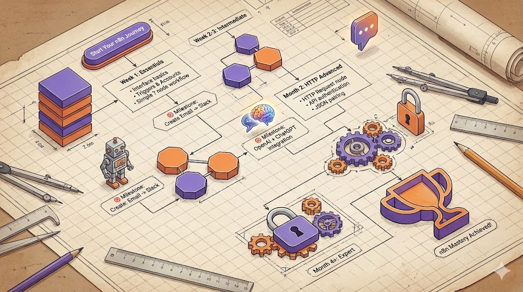 Roadmap apprentissage n8n